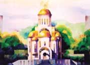 Церква Покрови Богородиці. Суми (12-й мікрорайон). Проект. 2003 р. Архітектори: С. С. Граділь, С. І. Граділь.